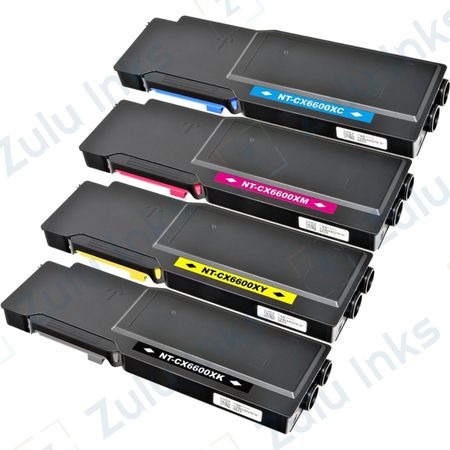 Set of 4 Compatible Xerox Phaser 6600 / WorkCentre 6605 High Yield Toner Cartridges