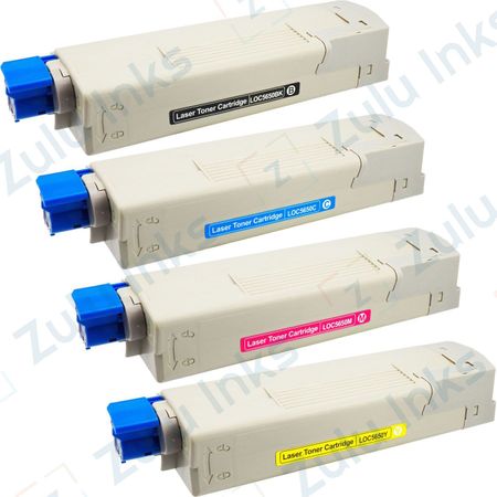 Set of 4 Compatible OkiData Type C8 High Yield Toner Cartridges