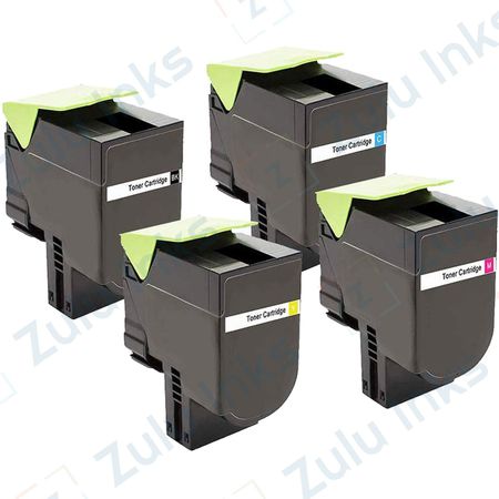 Set of 4 Compatible Lexmark CS417 / 517 High Yield Toner Cartridges