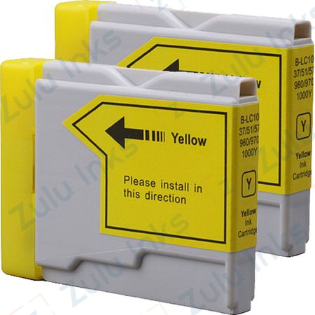 Set of 2 Compatible Brother LC-51Y Yellow Ink Cartridges