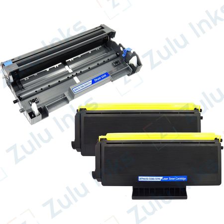 Set of 3 Compatible Brother TN-650 & DR-620 High Yield Toner & Drum Cartridges