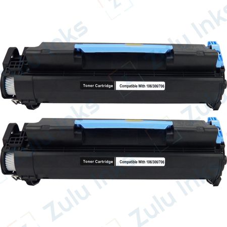 Set of 2 Compatible Canon 106 Black Laser Toner Cartridges (0264B001AA)