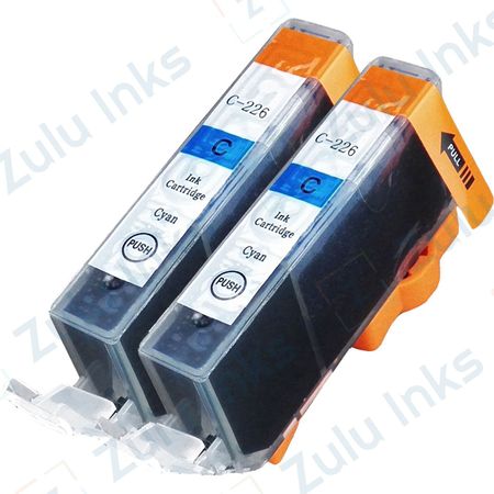 Set of 2 Compatible Canon CLI-226C Cyan Ink Cartridges (4547B001)