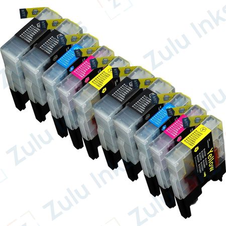 Set of 10 Compatible Brother LC-75 High Yield Ink Cartridges (Replaces LC-71)