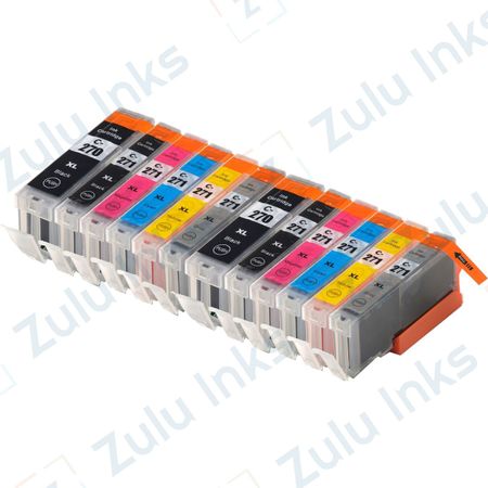 Compatible 12 Pack Canon PGI-270XL & CLI-271XL High-Yield Ink Cartridges