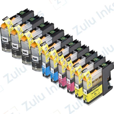 Set of 10 Compatible Brother LC-103 High Yield Ink Cartridges (Replaces LC-101)