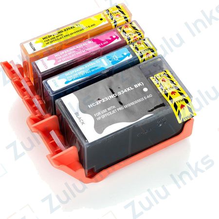 Set of 4 Compatible HP 934XL & Compatible HP 935XL High Yield Ink Cartridges