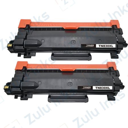 Set of 2 Compatible Brother TN830 XL High Yield Laser Toner Cartridge