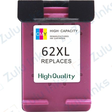 Compatible HP 62XL Color High Yield Ink Cartridge (C2P07AN)