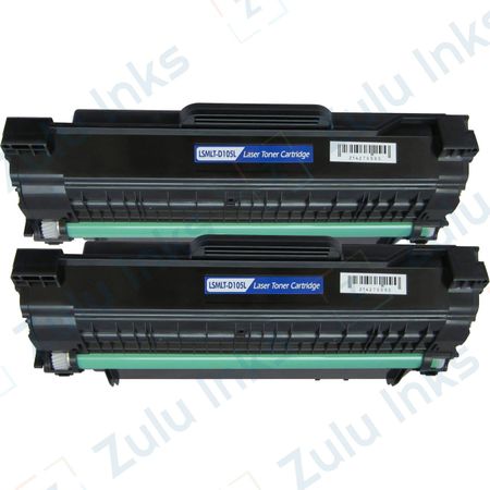 2 Pack Compatible Samsung MLT-D105L Black High-Yield Toner Cartridge