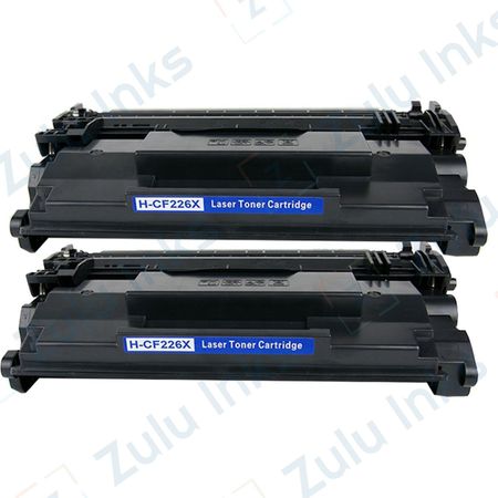 Compatible 2 Pack HP 26X Black High-Yield Toner Cartridge (CF226X)