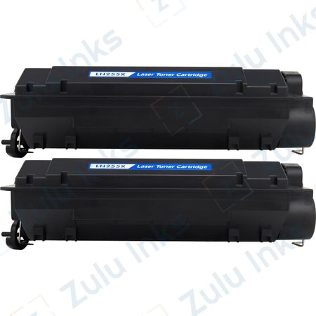 2 Pack Compatible HP 55X High-Yield Black Toner Cartridge (CE255X)