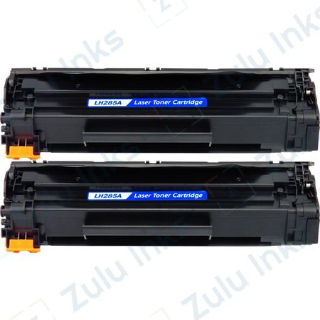 Compatible 2 Pack HP 85A Black Jumbo Toner Cartridge (CE285A)