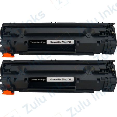 2 Pack Compatible HP 78A Black Toner Cartridge (CE278A)