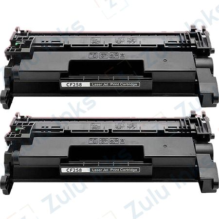 2 Pack Compatible HP 58X Black High-Yield Toner Cartridge (CF258X)