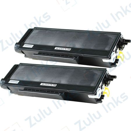 2 Pack Compatible Brother TN580 Black High-Yield Toner Cartridge (Replaces TN550)