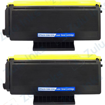 2 Pack Compatible Brother TN650 Black High-Yield Toner Cartridge (Replaces TN620)