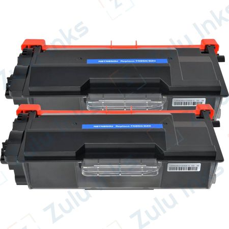 2 Pack Brother Compatible TN850 Black High-Yield Toner Cartridge (Replaces TN820)