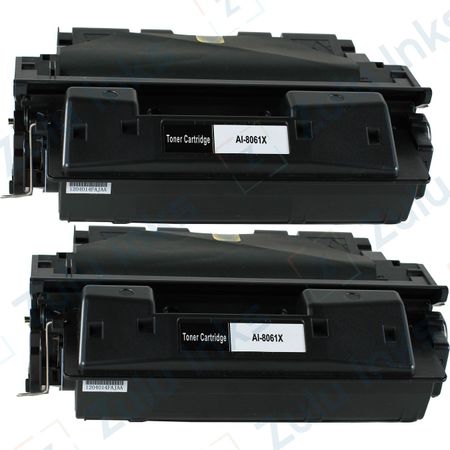 2 x HP Remanufactured 61X High-Yield Black Toner Cartridges (C8061X)