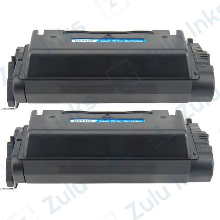 2 x HP Remanufactured 42A Black Toner Cartridges (Q5942A)