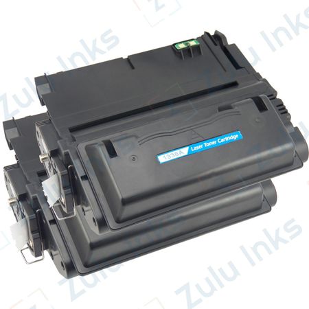 2 x HP Remanufactured 38A Black Toner Cartridges (Q1338A)