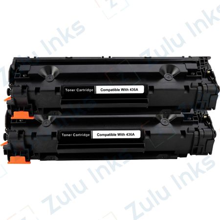 2 x HP Compatible 36A Black Toner Cartridges (CB436A)