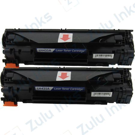 2 x HP Compatible 35A Black Toner Cartridges (CB435A)