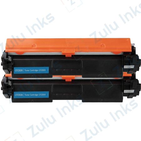 2 x HP Compatible 30X Black High-Yield Toner Cartridges (CF230X)