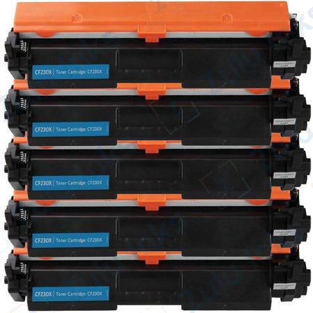 5 x HP Compatible 30X Black High-Yield Toner Cartridges (CF230X)