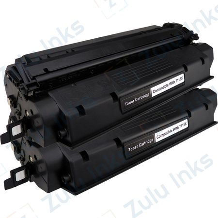 2 x HP Compatible 15X Black High-Yield Toner Cartridges (C7115X)