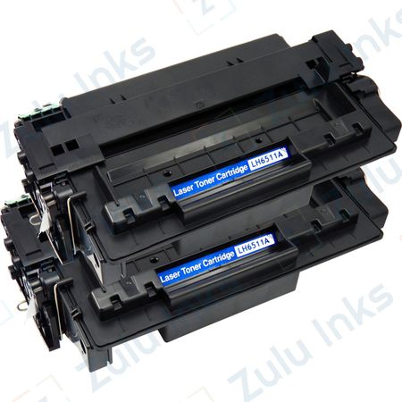 2 x HP Remanufactured 11A Black Toner Cartridges (Q6511A)