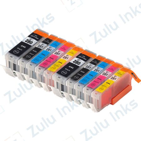 10 x Compatible Canon PGI-280XXL & CLI-281XXL Super High-Yield Ink Cartridges