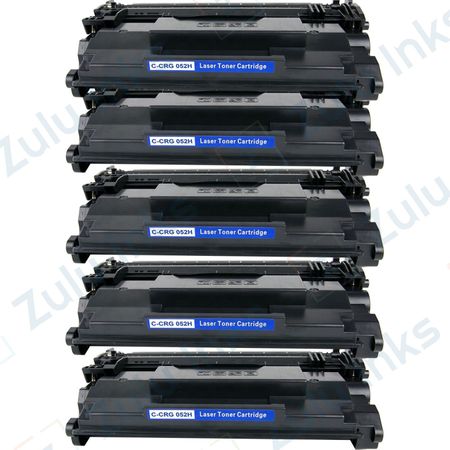 5 x Compatible Canon 052H Black High-Yield Toner Cartridges (2200C001)