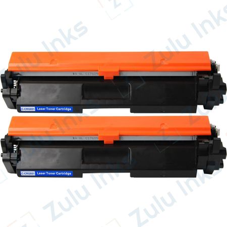 2 x Compatible Canon 051 Black High-Yield Toner Cartridges