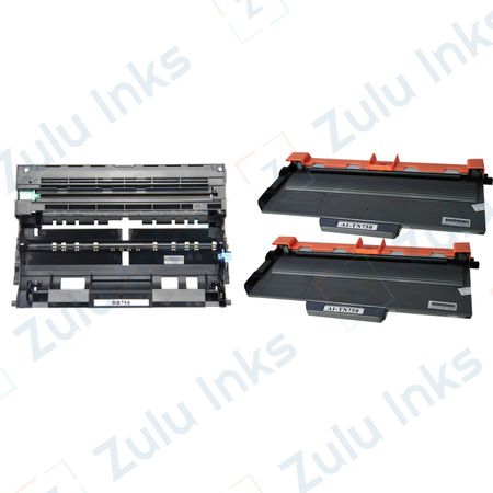 3 x Compatible Brother TN750 & DR720 Toner & Drum Cartridges