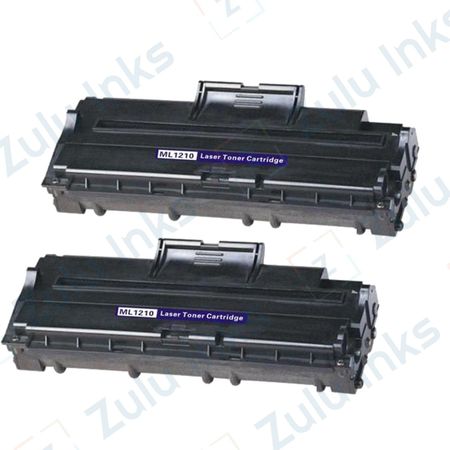 2 x Remanufactured Samsung ML-1210D3 Black Laser Toner Cartridges