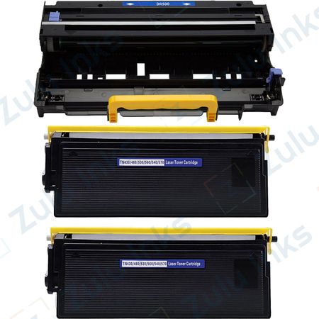 3 x Compatible Brother TN560 & DR500 High Yield Black toner and Drum Set (Replaces TN530)