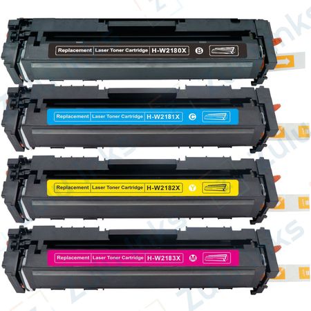 Set of 4 Compatible HP 218X High Yield Laser Toner