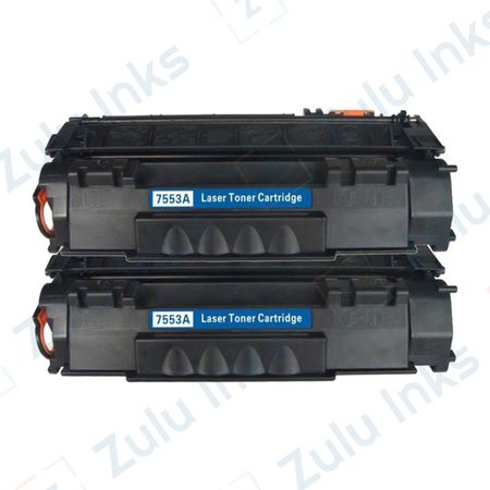 2 x HP Remanufactured 53A Black Toner Cartridges (Q7553A)