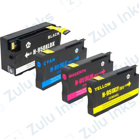 Set of 4 Compatible HP 952XL High Yield Ink Cartridges