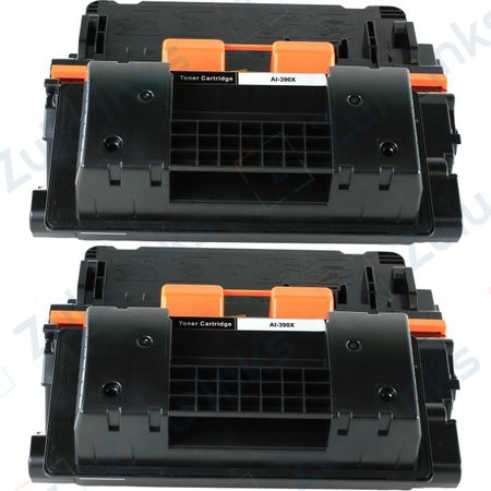 2 x HP Remanufactured 90X High-Yield Black Toner Cartridges (CE390X)