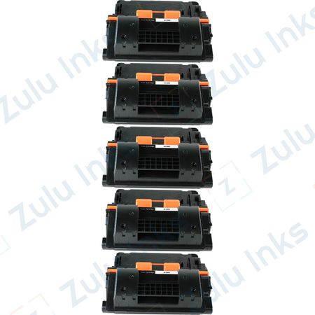 5 x HP Remanufactured 90X High-Yield Black Toner Cartridges (CE390X)