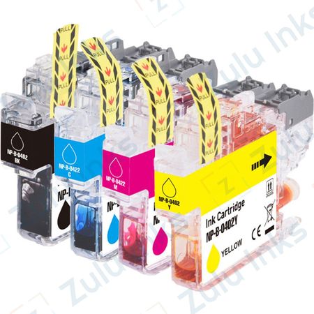 Set of 4 Compatible Brother LC402 XL High Yield Ink Cartridges