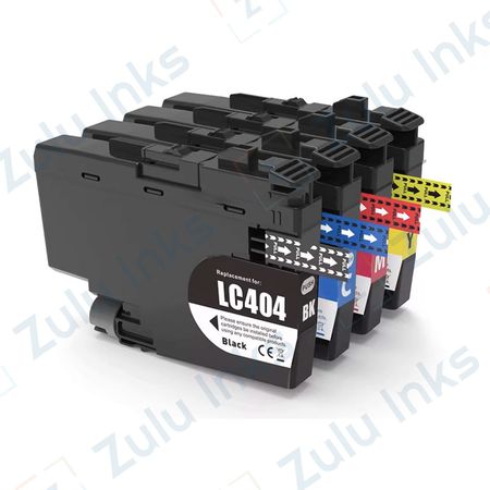 Set of 4 Compatible Brother LC404 XL High Yield Ink Cartridges