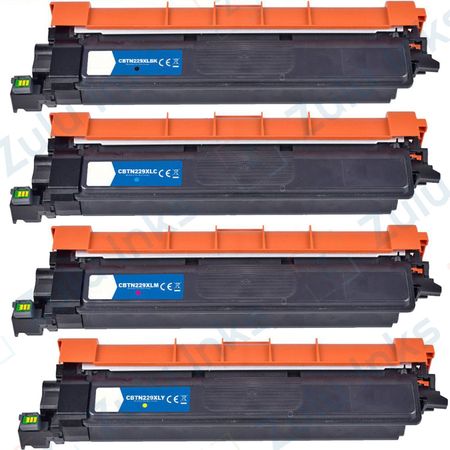 Set of 4 Compatible Brother TN229XL High Yield Laser Toner Cartridges