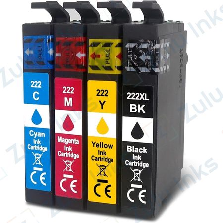 Set of 4 Compatible Epson 222 XL High Yield Ink Cartridges