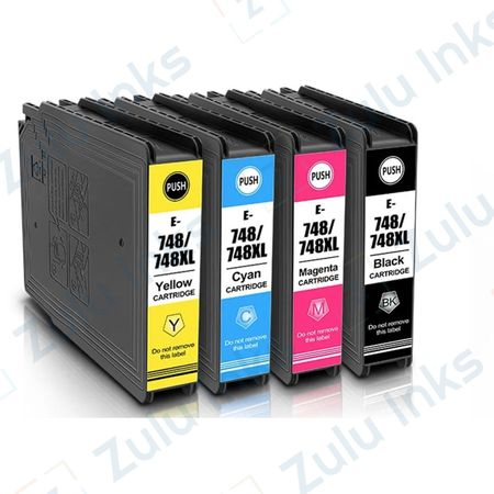 Set of 4 Compatible Epson T748 XL High Yield Ink Cartridges