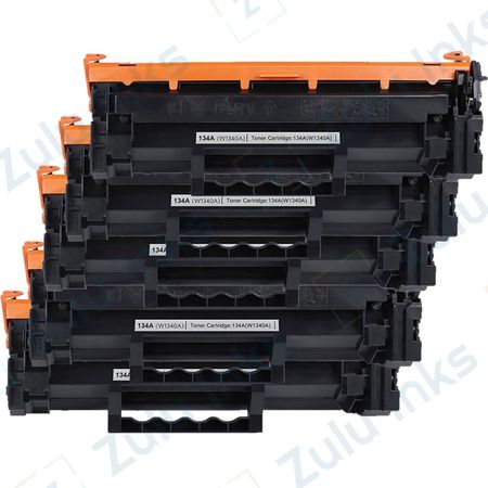 Set of 5 Compatible HP 134A Laser Toner Cartridge (W1340A)