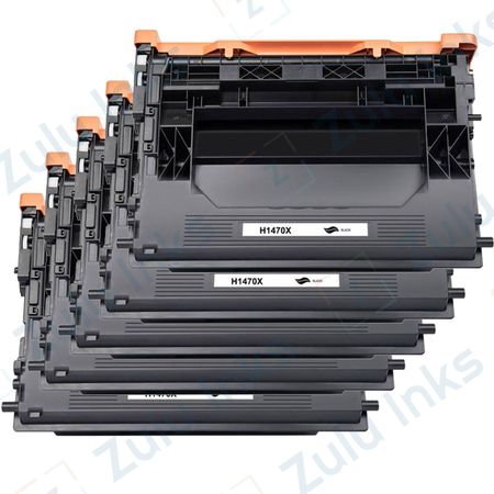 Set of 5 Compatible HP 147X High Yield Laser Toner Cartridge (W1470X)