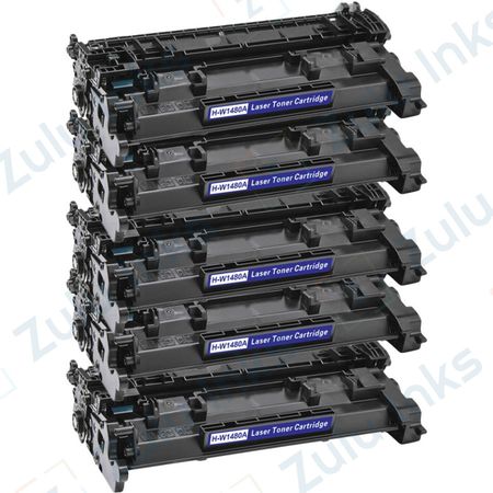 Set of 5 Compatible HP 148A Laser Toner Cartridge (W1480A)